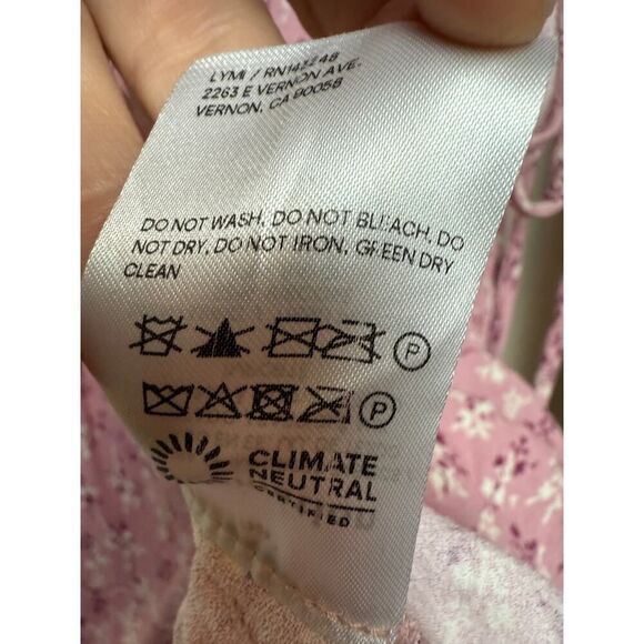 Reformation Rosalie Pink Floral Mini Dress Sz. 2 - Picture 8 of 9